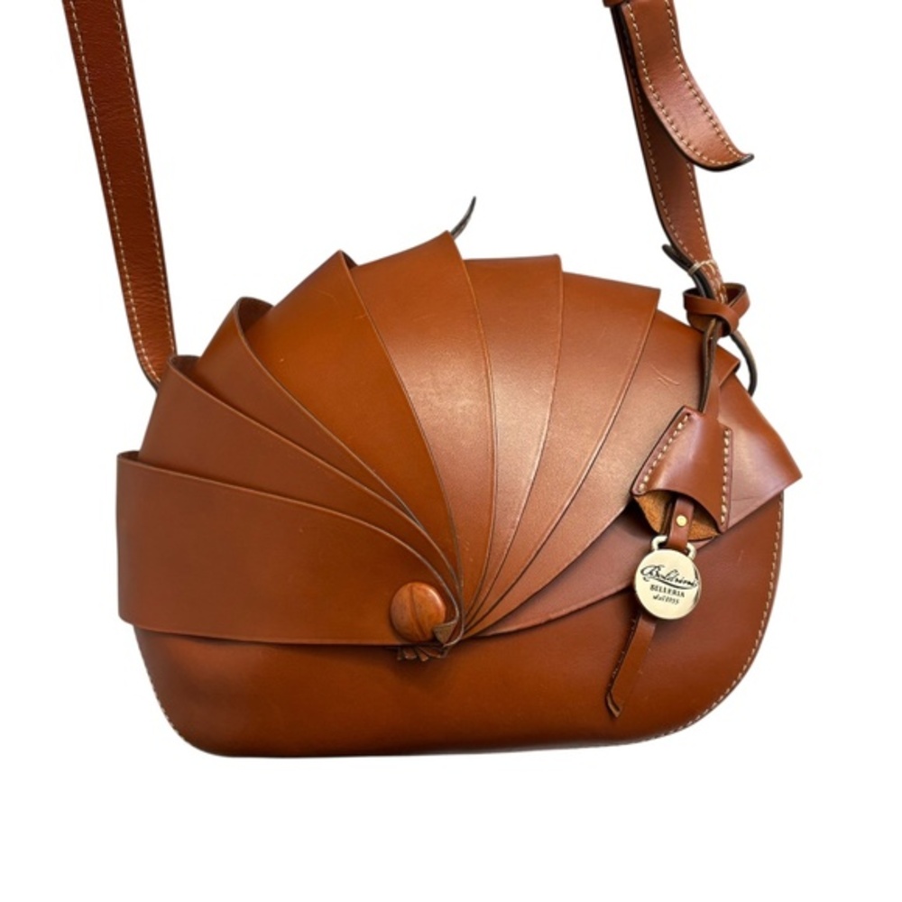 Boldrini Selleria opera shell bag brown leather beautiful